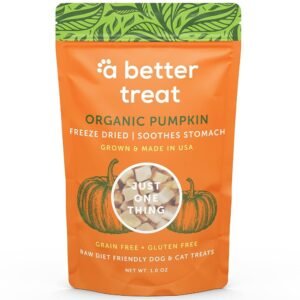 A Better Treat – Freeze Dried Organic Pumpkin Dog and Cat Treats, Organic, Single Ingredient | Natural, Healthy, Diabetic Friendly | Made in The USA A Better Treat – Freeze Dried Organic Pumpkin Dog and Cat Treats, Organic, Single Ingredient | Natural, Healthy, Diabetic Friendly | Made in The USA