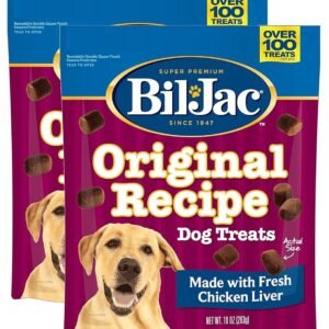 Bil-Jac Dog Treats – Original Recipe Chicken Liver Soft Puppy Training Treat Rewards, Resealable Double Zipper Pouch (Sizes Vary) (2, 10oz) Bil-Jac Dog Treats - Original Recipe Chicken Liver Soft Puppy Training Treat Rewards, Resealable Double Zipper Pouch (Sizes Vary) (2, 10oz)