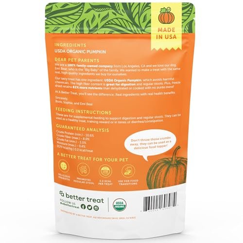 Review of A Better Treat Freeze Dried Organic Pumpkin Dog and Cat Treats Benefits Review of A Better Treat Freeze Dried Organic Pumpkin Dog and Cat Treats Benefits
