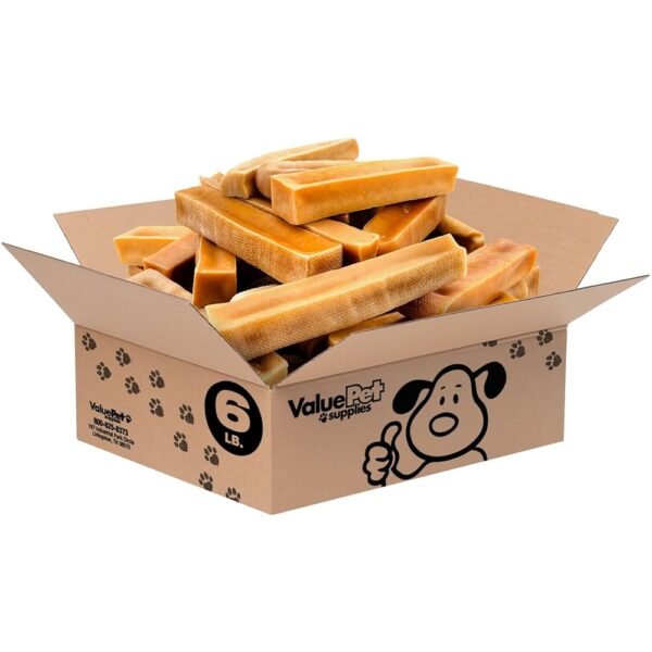 ValueBull Himalayan Yak Cheese Dog Chews, Extra Large, 6 lb Bulk Pack - Long-Lasting for Aggressive Chewers, All Natural, Healthy & Safe, Low Odor Nepal Yak Milk Chews